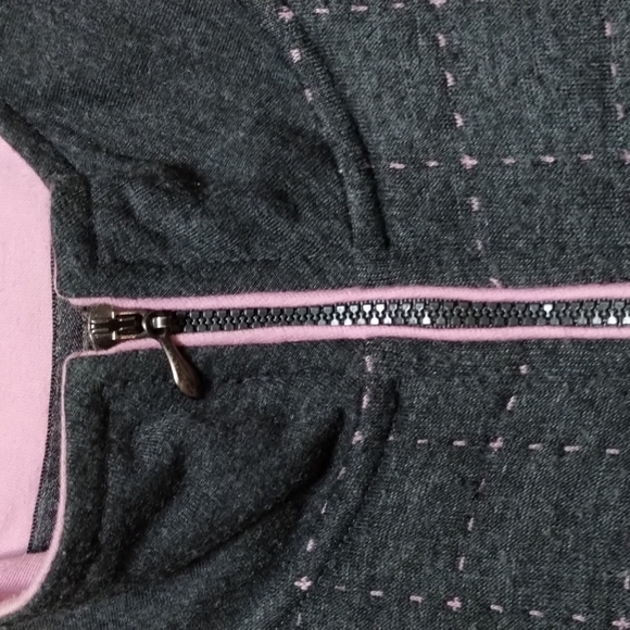 Blast lightweight vest cotton blend Sz L unique cross stitching - Picture 3 of 11